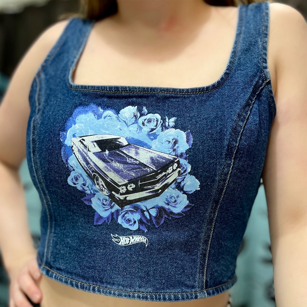 HOT WHEELS DENIM CROP TOP
